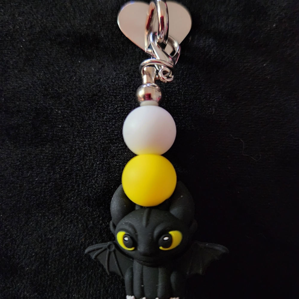 Black and Yellow Dragon Tumbler Charm